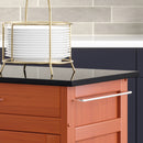 Create-A-Cart - 4 Doors Kitchen Cart - Black Granite Top