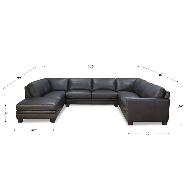 Naples - Leather Sectional