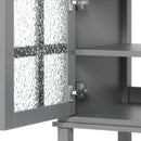 Bathroom Vanity With Ceramic Sink, Adjustable & Open Shelf