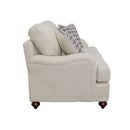 Glenn - Upholstered English Arm Loveseat - Light Gray And Blue - Atlantic Fine Furniture Inc