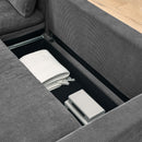 Convertible L Shaped Sleeper Sofa Bed With Reversible Chaise And Storage