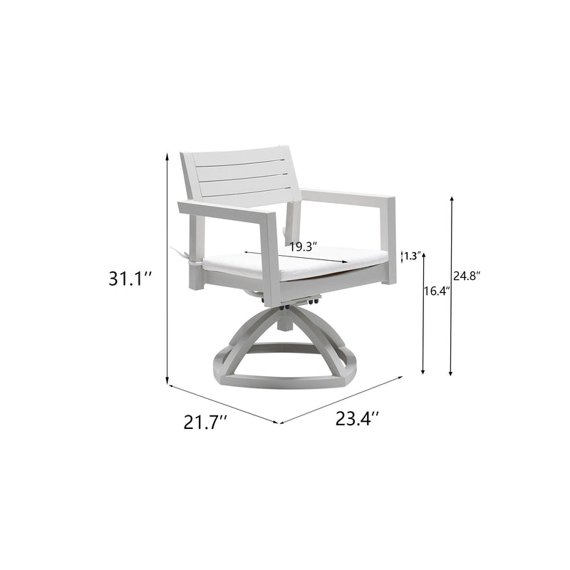 Outdoor Patio Swivel Rocker With Outdoor-Grade Sunbrella Fabric Cushions (Set of 2)