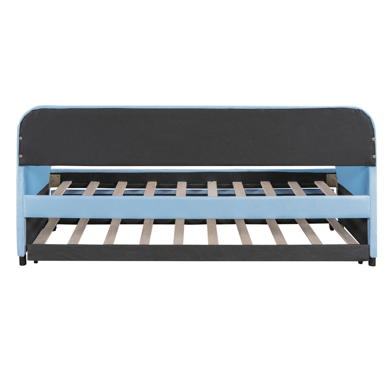 Upholstered Daybed Sofa Bed With Trundle Bed