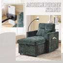 Multifunctional Chenille Recliner Sofa With Storage And Phone Bracket