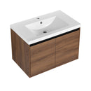 Bathroom Vanity Set With Resin Countertop Sink And 2 Doors, Engineered Wood