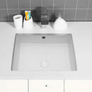 Modern Ceramic Rectangular Undermount Bathroom Sink With Overflow