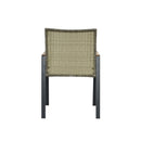 All Weather 7 Piece Patio Dining Table Set With Umbrella Hole - Brown / Gray