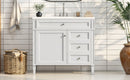 Bathroom Vanity & Top Sink, Modern Bathroom Storage Cabinet With 2 Drawers And A Tip-Out Drawer