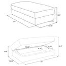 Emberson - Upholstered Rectangular Storage Ottoman - Ivory