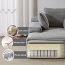 Oversized Chaise Lounge Chair Cozy Cloud Couch With 3 Throw Pillows And Wide Armrest