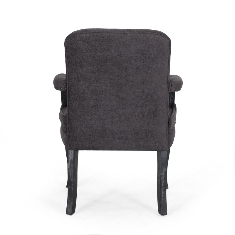 French Country Style Dining Chair With Nailhead Trim