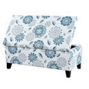 Luxury Storage Ottoman With Floral Patterned Fabric, Soft-Close Hinges, Multi Functional