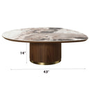 Willene - Coffee Table With Ceramic Top - Ceramic Top & Walnut