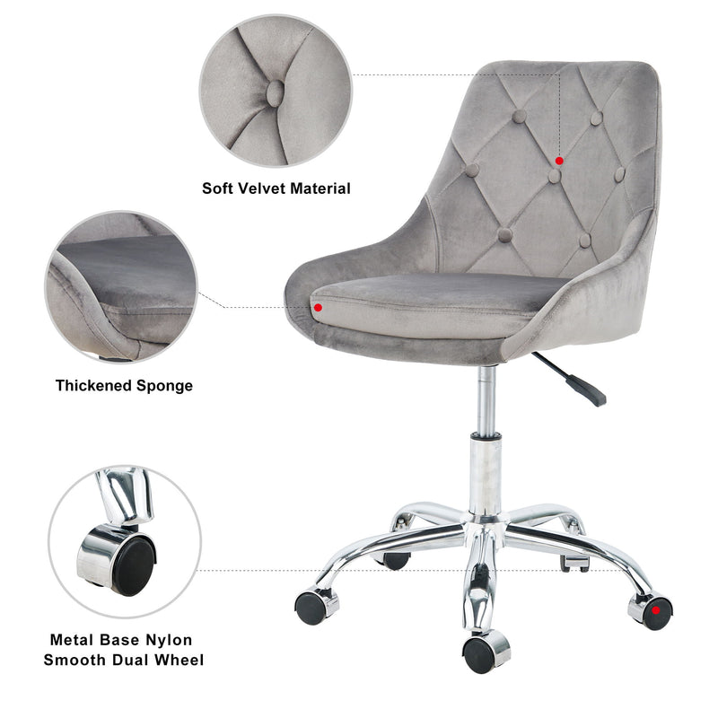 Adjustable And Space-Saving Chair With Golden Electroplated Legs
