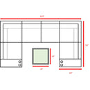 4 Person Patio Seating Set With Cushions, All Weather - Gray