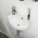 Modern Aesthetic Rectangle Wall Mount Bathroom Sink With Single Faucet Hole