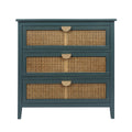 3 Drawer Cabinet, Natural Rattan, American Furniture