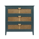 3 Drawer Cabinet, Natural Rattan, American Furniture