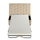 Convertible Folding Sofa Bed Ottoman With Memory Mattress And Tufted Design