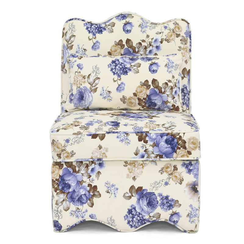 Stylish Flannel Dining Chair With Soft Cushion And Backrest