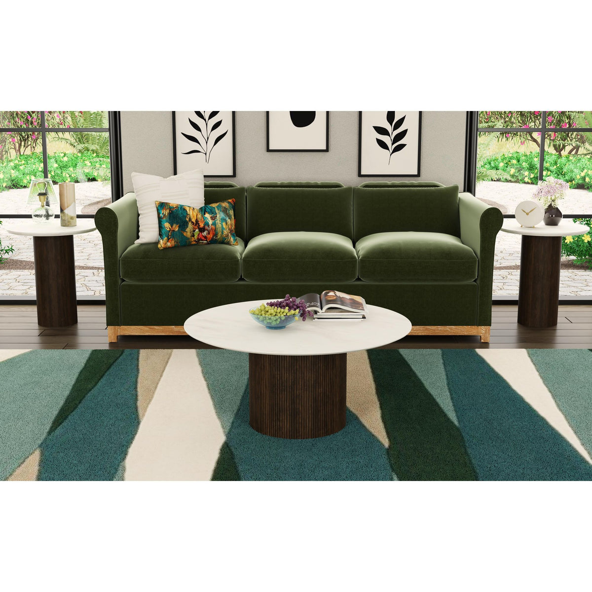Sylvie Occasional Table Set in Dark Brown by Elements International, view 12