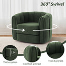 Swivel Accent Chair Wide Upholstered For Living Room