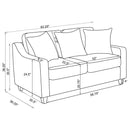 Christine - Upholstered Sloped Arm Sofa Set