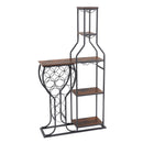 11 Bottle Wine Bakers Rack, 5 Tier Freestanding Wine Rack With Hanging Wine Glass Holder And Storage Shelves, Wine Storage Home Bar For Liquor And Wine Storage for Kitchen, Dining Room