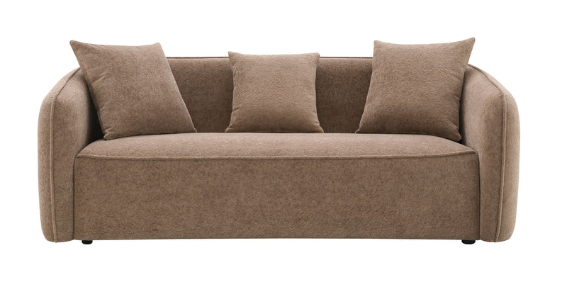 Keith - Chenille Sofa With 3 Matching Color Toss Pillows