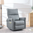 360° Modern Small Rocking Swivel Recliner Chair With Side Pocket