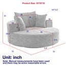 Single Swivel Chair, Fluffy Modern Sleeper, 360 Degree Swivel Chair For Living Room - Beige