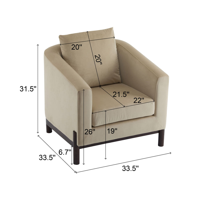 Anurudh - Barrel Club Velvet Upholstered Chair