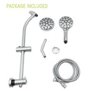 Multi Function Dual Shower Head System With 4.7" Rain Showerhead, 8 Function Hand Shower, Adjustable Slide Bar