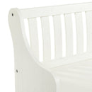 Stone - Pew Bench With Storage - White