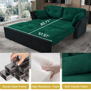 Modern Convertible Sleeper Sofa Bed With Pull-Out Queen Design, Side Storage & Thick Cushions