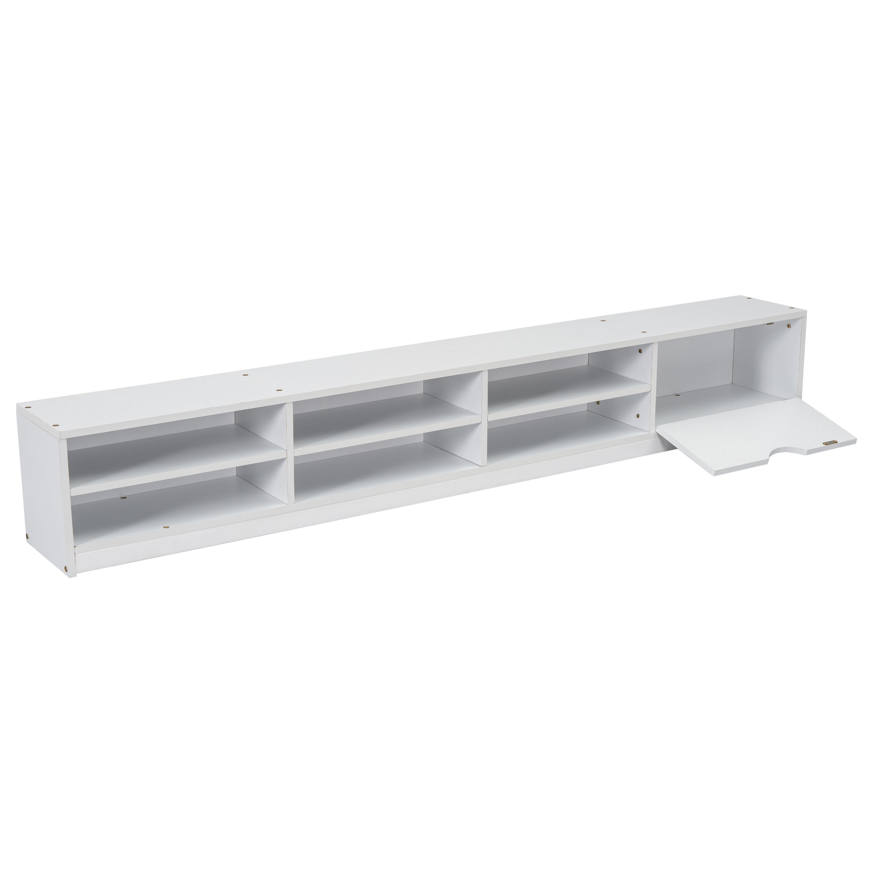 Full House Bed with Roof Frame, Bedside-shelves, Under Bed Storage Unit,White - Atlantic Fine Furniture Melbourne FL