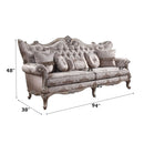 Jayceon - Sofa With 5 Pillows - Fabric & Champagne