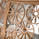 Lenola - Outdoor Patio Wicker Swivel Egg Chair - Brown / Beige