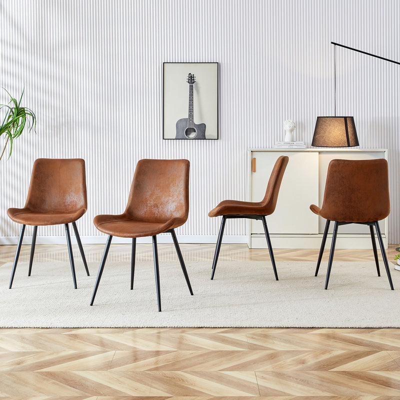 Modern Medieval Style Restaurant Cushioned Chairs With Suede Backrests