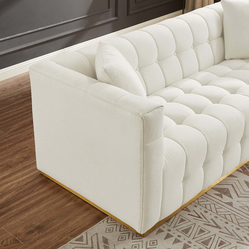 Eleanor - Sofa Boucle - Beige / Gold / Ivory / Ivory White