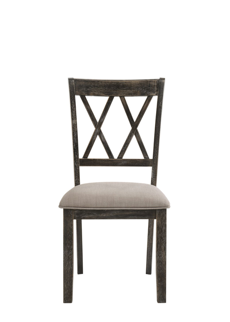 Claudia II - Weathered 7 Pieces Dining Room Set - Gray