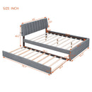 Upholstered Platform Bed With Trundle