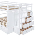 Bunk Bed With Twin Size Trundle And Staircase