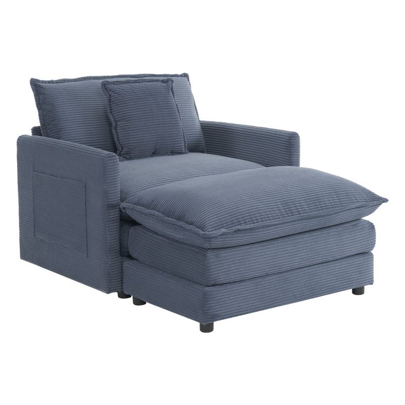 Modern Modular Sofa With Side Storage Pockets For Living Room