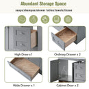 Shaker Free Standing Bathroom Vanity Cabinet With Sink, Soft Close Drawers, Soft Close Doors