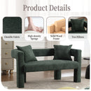 Modern Chenille Loveseat Sofa, Comfy Upholstered 2 Seater