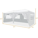 10'X20' Folding Canopy With 6 Removable Sidewalls Outdoor Event Shelter UPF 50+ Gazebo Portable Tents For Parties Beach Camping Wedding Ez Pop Up Canopy