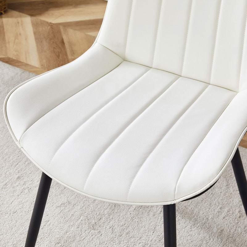 Modern Style Extended Seat Cushion Dining Chair Set