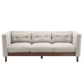 Upholstered Sofa Modern 3 Seater Sofa Couch With Tufted Design For Living Room