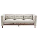 Upholstered Sofa Modern 3 Seater Sofa Couch With Tufted Design For Living Room